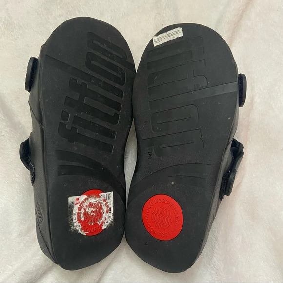 Fitflop GOGH  Mens Leather Slides Size 8 Black main image 5